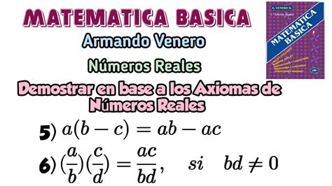 Matematica Basica Armando Venero Demostración de Propiedades en