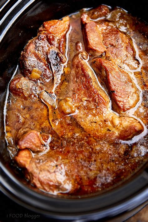 Pour mixture over the top of the ribs. These slow cooker country-style ribs melt-in-your-mouth ...