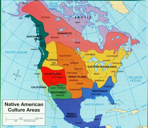 Native American Tribes Map Native American