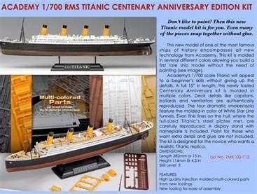 Easy RMS Titanic Kit 1 700 Scale By Academy THS Inc