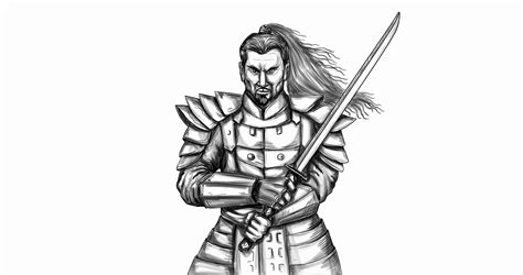 Samurai Warrior Sketch At Explore Collection Of