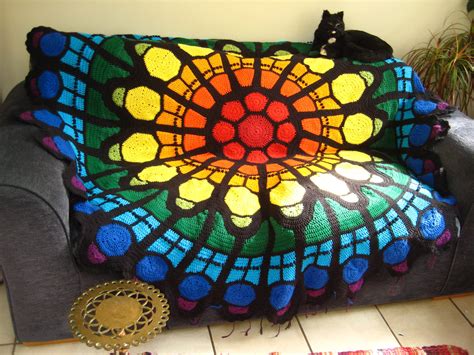 Stained Glass Window Afghan The Twisted Yarn Crochet Blanket