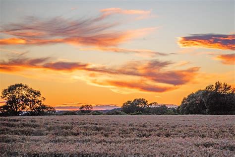 Sunset Over Fields Morton On Swale → Paul Cayton Photography
