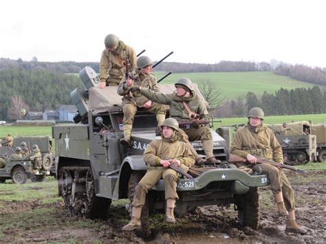 American Armored Infantry Outside Of Bastogne Belgium December 2019