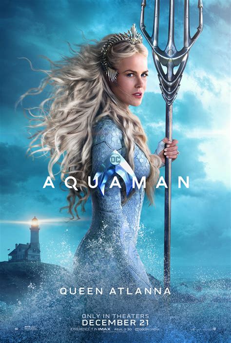 Aquaman 2018 Character Poster Nicole Kidman As Queen Atlanna Dceu