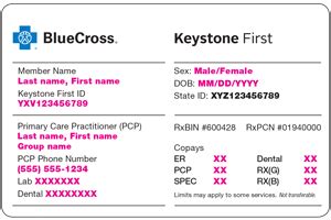 All i see is rxgrp # , rxbin # and then an id # (this one is under my name, the other two are at the bottom on the front) update: ID cards - Keystone First