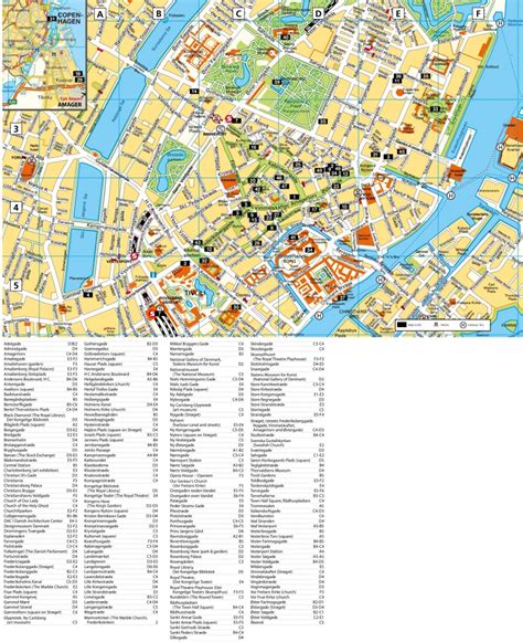 Printable Tourist Map Of Copenhagen Free Printable Maps