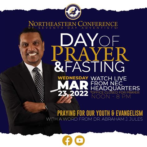 Day Of Prayer And Fasting Northeastern Conference Of Seventh Day