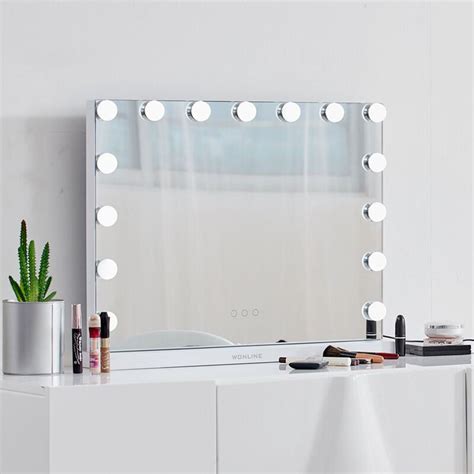 Walcut Hollywood Vanity Lighted Makeup Mirror With 15 Led Lights 3w 3