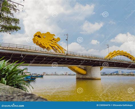 Dragon River Bridge Rong Bridge In Da Nang Vietnam Editorial Photo