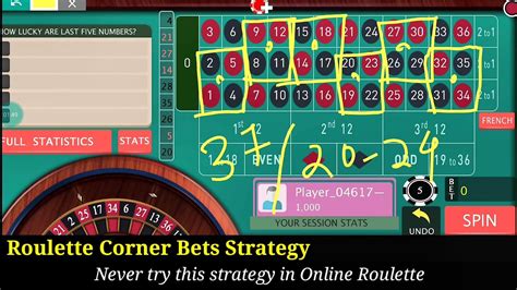 Roulette Corner And Color Bets Strategy Winning Tricks For Roulette