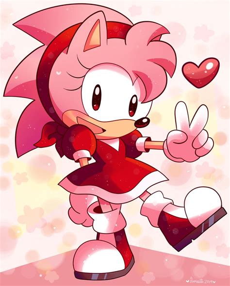 Classic Amy Rose And Classic Sonic