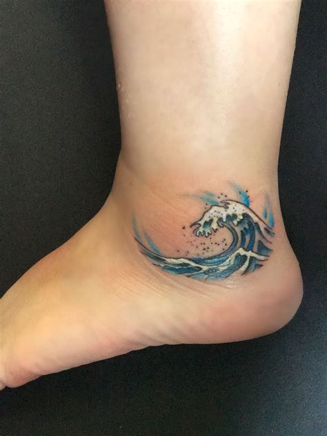 Photo Waves Tattoo Foot Tattoos Wave Tattoo Foot