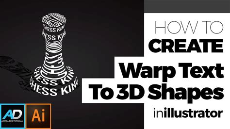 How To Make Warp Text To 3d Shapes Adobe Illustrator Tutorial Youtube