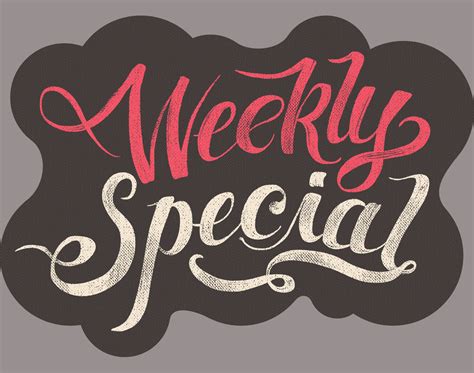 Weekly Special Type on Behance