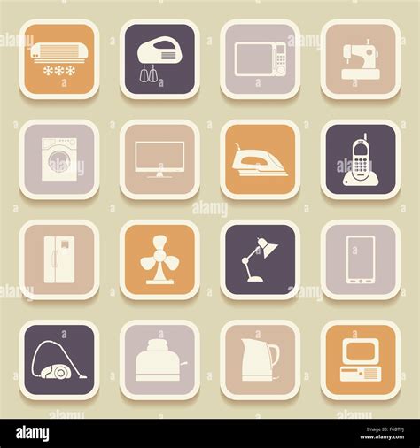 Home Appliances Universal Icons For Web And Mobile Applications Vector