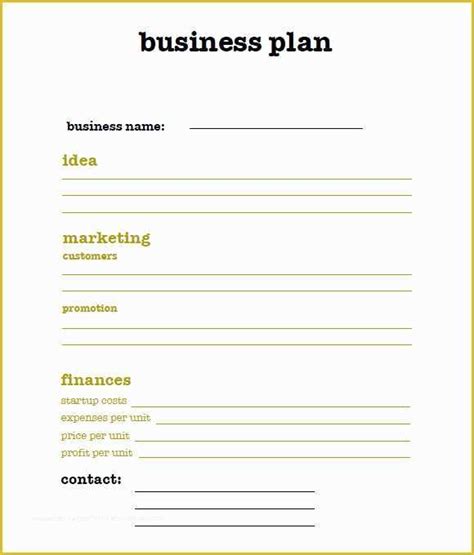 Simple Business Plan Template Free Of 9 Sample Sba Business Plan