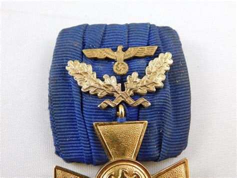 Wwii German Heer 40 Year Long Service Medal 1st Class Oakleaves Trade