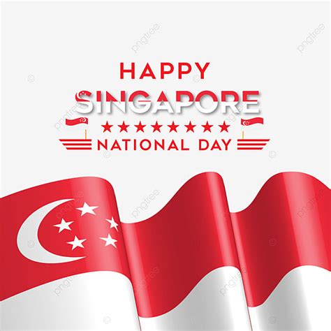 Singapore National Day Vector Design Images Happy Singapore National