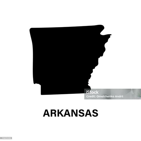 Arkansas State Map Silhouette Icon Stock Illustration Download Image