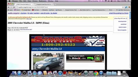Seattle's craigslist has seen a lot of rental and property scams, cars for sale scams, fake. Craigslist Seattle Used Cars - Washington Trucks, Vans and ...