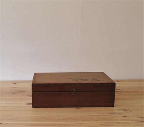 Vintage Rustic Wooden Sewing Box Storage Box Boho Primitive Etsy