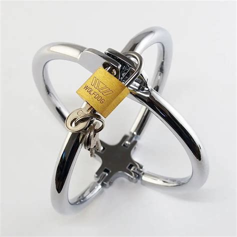Dia 96mm Metal Handcuffs Femal Cuffs Restraints Crossover Sex Bracelets Erotic Adult Games For