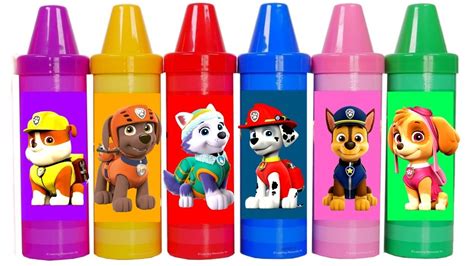 Learning With Crayon Color Surprise Paw Patrol And Blind Bags Youtube