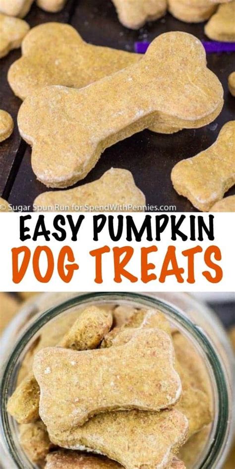 If your dog has tummy troubles, add a tablespoon of pumpkin into their normal food. Pumpkin Dog Treat Recipe - Spend With Pennies