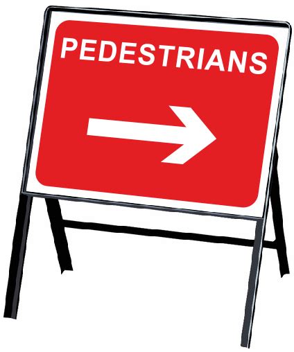 Pedestrians Right Traffic Stanchion