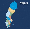Descarga Vector De Mapa Del Condado De Suecia