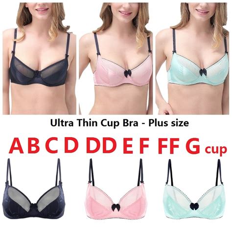 Women Sexy Soft Ultra Thin Plus Size Big Cup A B C D DD E F