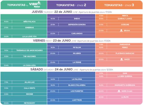 tomavistas 2023 cartel por días horarios y entradas wake and listen