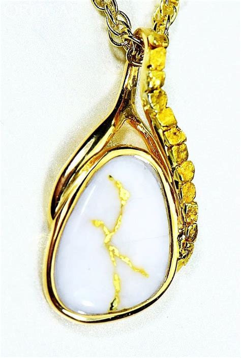 Gold Quartz Pendant Orocal Psc129nqx Genuine Hand Crafted Jewelry