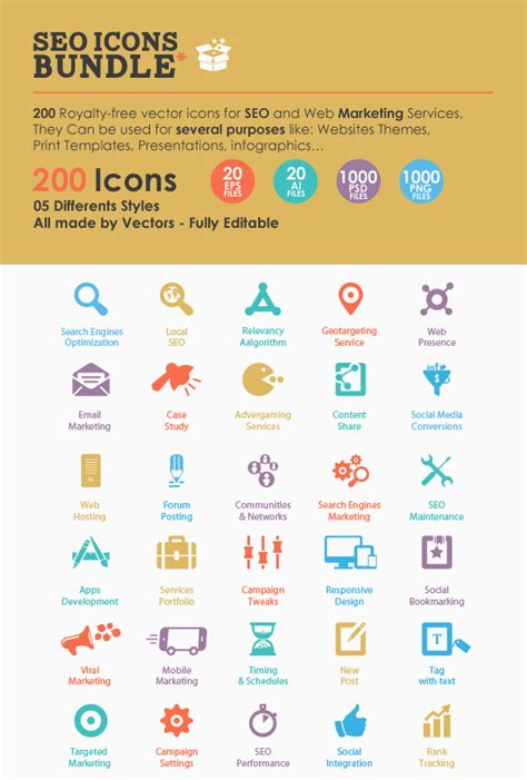 Seo Icons Bundle By Kh2838 Studio At