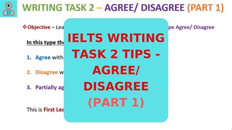 Ielts Writing Task 2 Agree Disagree Part 1 Youtube