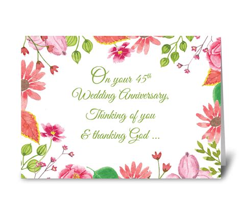 Religious 45th Wedding Anniversary Send This Greeting Card Designed