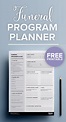 Funeral Planning Checklist Template New Free Printable Funeral Program ...