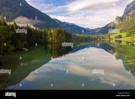 Lake Hintersee Ramsau Berchtesgaden Bavaria Germany Stock Photo Alamy