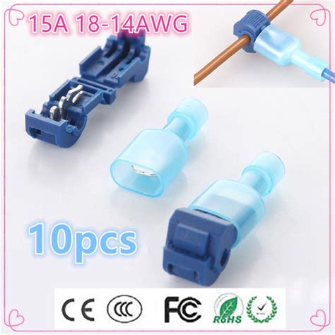 Free Shipping 10pair Blue Quick Splice Wire Connector Scotch Lock Male