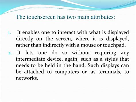 Ppt Touchscreen Technology Powerpoint Presentation Free Download