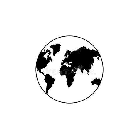 World Map Black Silhouette