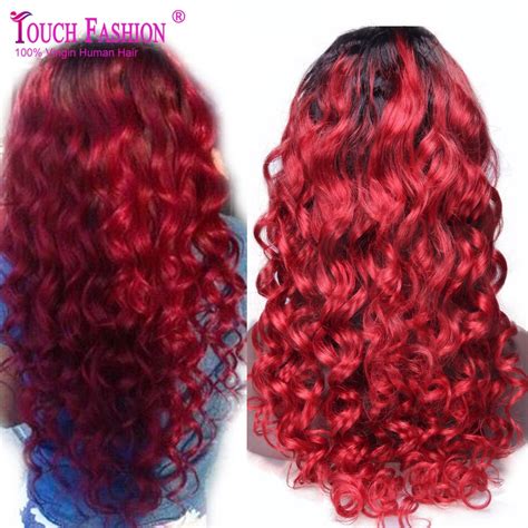 Hotsale Red Burgundy Wig Virgin Hair Peruvian Glueless Full Lace Human