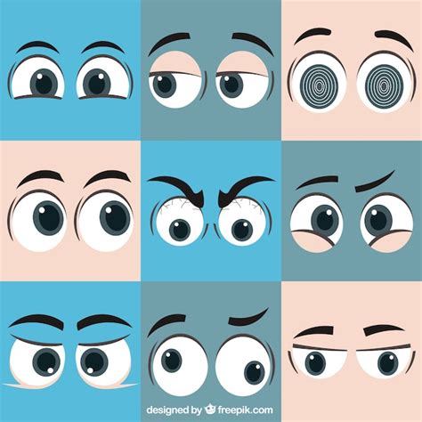 Premium Vector Pack Of Expressions With Eyes