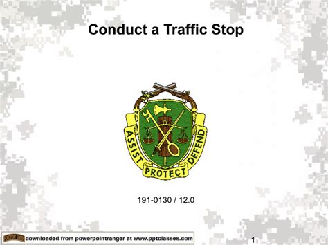 Military Police Powerpoint Ranger Pre Made Military Ppt Classes