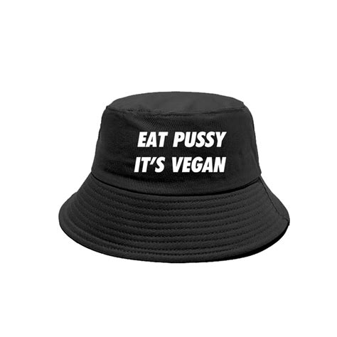 Sombreros De Pescador Vegana Eat Pussy Its Gorras De Pesca Al Aire Libre Bob Mz 467