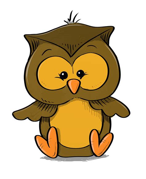 Owl Cartoon Drawing Clipart Best
