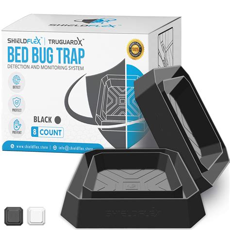 Buy Bed Bug Trap — 8 Pack Truguard X Bed Bug Interceptors Black