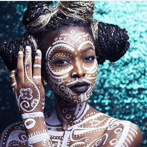 Lovely Tribal Body Art African Tribal Makeup African Beauty African