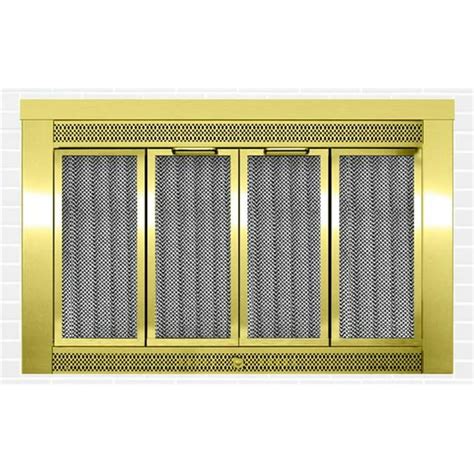 Traditional Fireplace Doors Polished Brass 42 Lbs